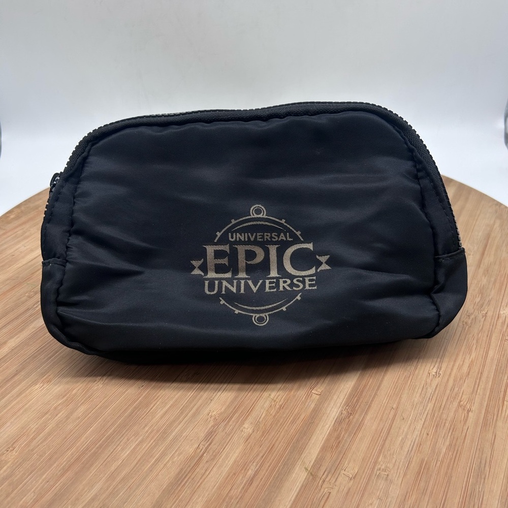 Epic‎ Universe Bum Bag Fanny Pack Universal Studios Black Gold Preview Event